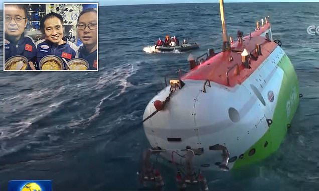 Fendouzhe Kapal Selam China Berhasil Jamah Tempat Terdalam di Bumi